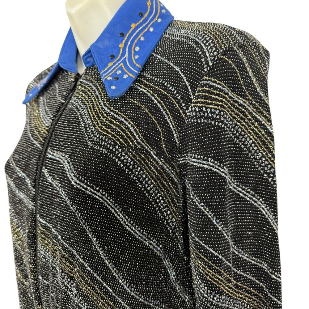 1849 Authentic Ranchwear USA Made Stretch Rodeo Rhinestone Zip Up Show Jacket S - Picture 9 of 16